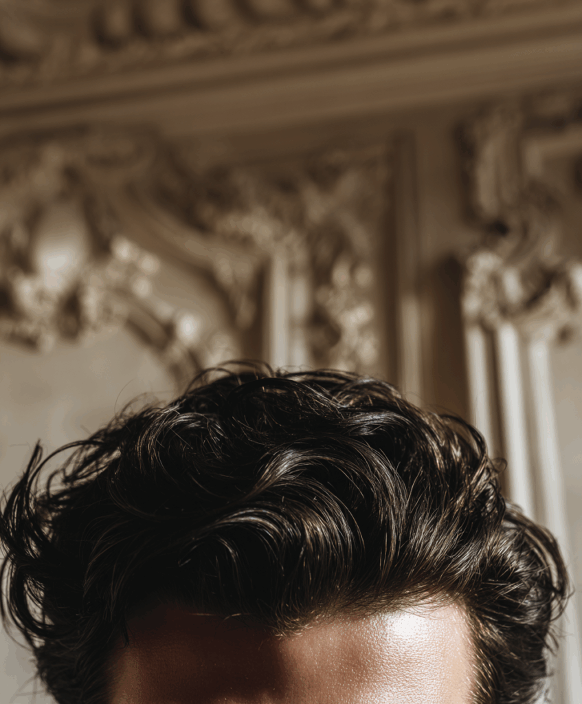 u4783934265 close up shot of a mans hairstyle thick and volum 230565f3 c5d9 46bd 8936 270d23261647 0